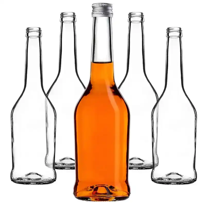 Szklana butelka na nalewkę Loiret 500ml z srebrną zakrętką 10 szt.